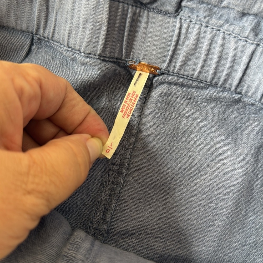 Free People Coney Beach Shorts Blue Large - Picture 11 of 12